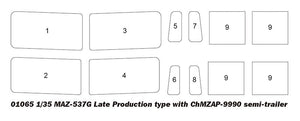 Trumpeter 01065 MAZ-537G Late Production type with ChMZAP-9990 semi-trailer 1/35 – obrázek 5