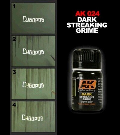 AK Interactive AK024 Dark Streaking Grime 35ml – zdjęcie 2