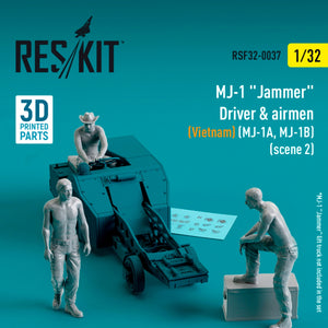 RESKIT RSF32-0037 MJ-1 Jammer Driver airmens (Vietnam) (MJ-1A,MJ-1B) (scene 2) (3 pcs) (3D Printed) 1/32 – image 2
