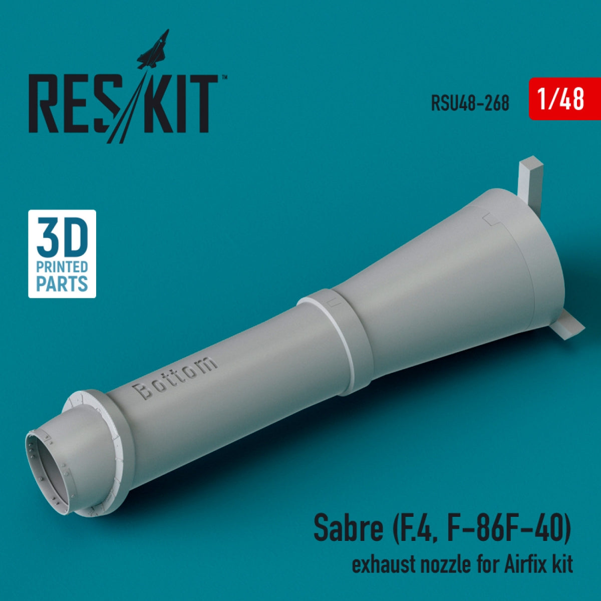 RESKIT RSU48-0268 Saber (F.4, F-86,F-40) exhaust nozzle for Airfix kit (3D Printed) 1/48