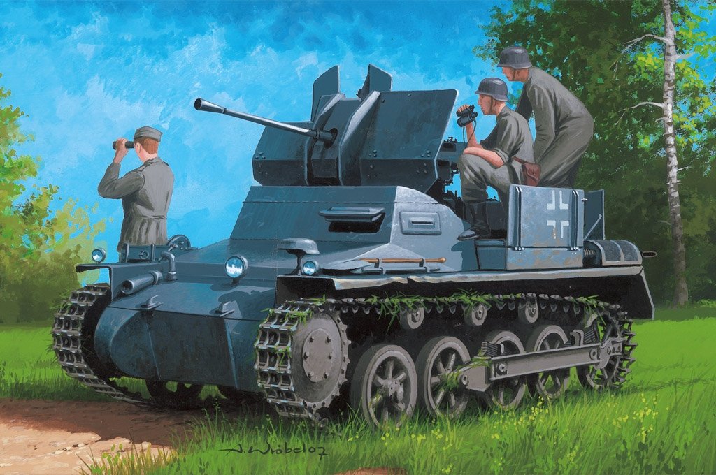 Hobby Boss 80147 Flakpanzer IA allemand avec remorque à munitions 1/35 