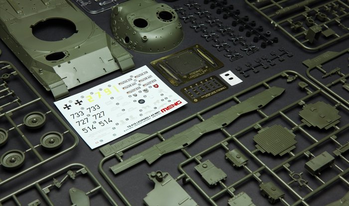 Meng Model TS-015 GERMAN MAIN BATTLE TANK LEOPARD 1 A5 1/35 – Bild 11