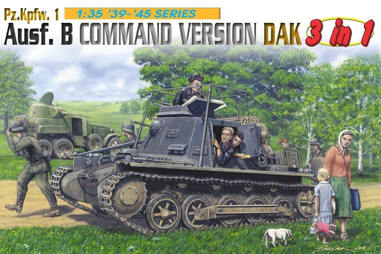 Dragon 6222 PzKpfw I Kleiner Panzerbefehlwagen I (Sd.Kfz. 265), 3 in 1 1/35