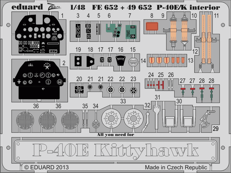 Eduard 49652 P-40E/ K SA 1/48 ITALERI