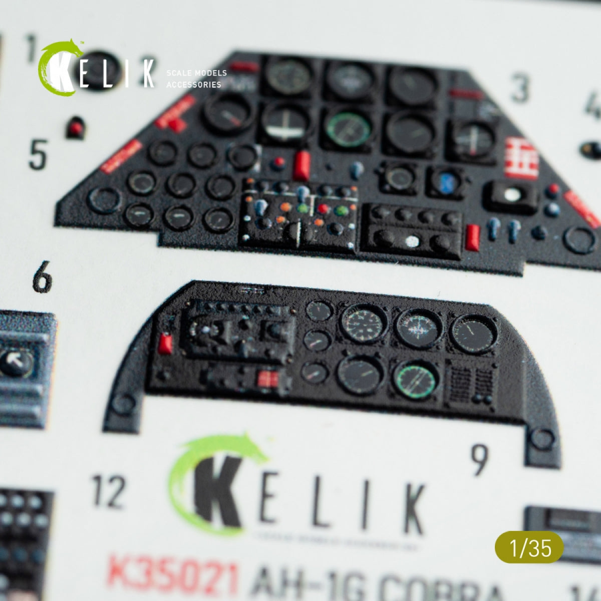 KELIK K35021 AH-1G COBRA INTERIOR 3D DECALS FOR ICM KIT 1/35 – Bild 4
