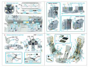 Intérieur imprimé en 3D et coloré sur papier décalcomanie (Italeri) pour Quinta Studio QD+32228 Tornado Gr.4 (avec pièces en résine imprimées en 3D) 1/32 – image 3