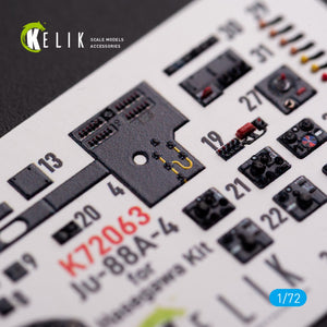 KELIK K72063 Junkers JU 88 A-4 interior 3D decals for Hasegawa kit 1/72 – zdjęcie 4