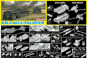 Dragon 6939 Sd.Kfz.10 Ausf.A + 10.5cm le.FH.18/40 1/35