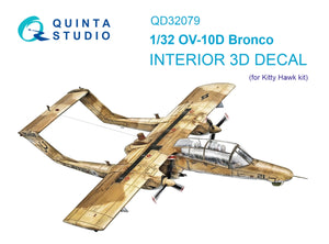 Quinta Studio QD32079 OV-10D 3D-Printed &amp;amp; colored Interior on decal paper (KittyHawk) 1/32
