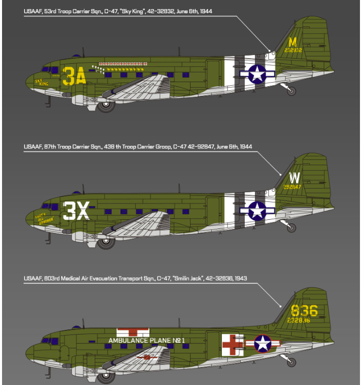 Maquette Academy 12633 USAAF C-47 Skytrain au 1/144 – image 4