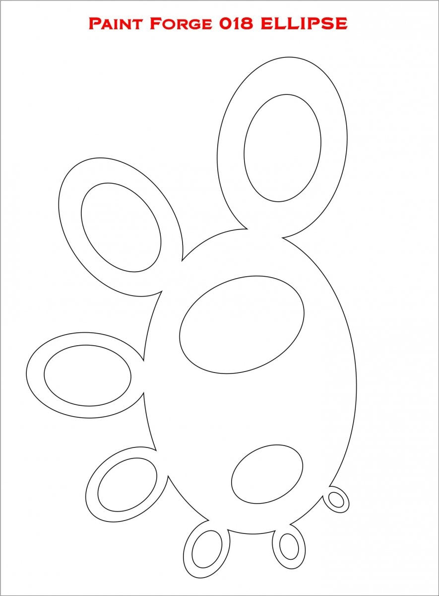 Pochoir Paint Forge PFST018L - Ellipse – image 2