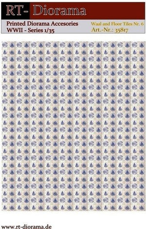 RT-Diorama 35817 Printed Accessories: Wall and Floor Tiles No.6 1/35