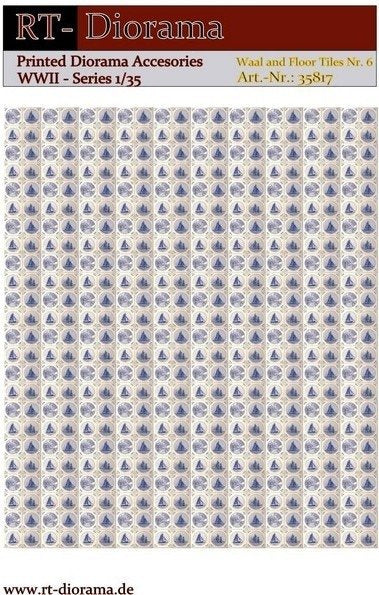 RT-Diorama 35817 Printed Accessories: Wall and Floor Tiles No.6 1/35
