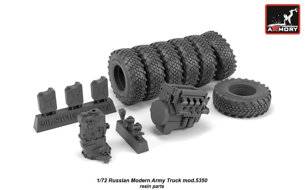 Armory Models 72407-R Russian Modern 6×6 Military Cargo Truck mod.5350 1/72 – image 8