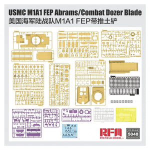 Lame de bulldozer de combat M1A1 FEP Abrams, modèle Rye Field 5048, USMC, échelle 1/35 – image 3