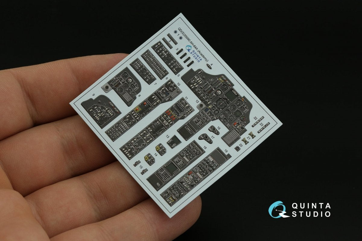 Quinta Studio QDS-35090 AH-64A 3D-Printed &amp;amp; colored Interior on decal paper (Academy) (Small version) 1/35 – Bild 11
