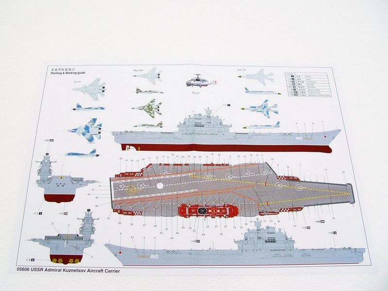Trumpeter 05606 USSR Admiral Kuznetsov aircraft carrier 1/350 – image 14