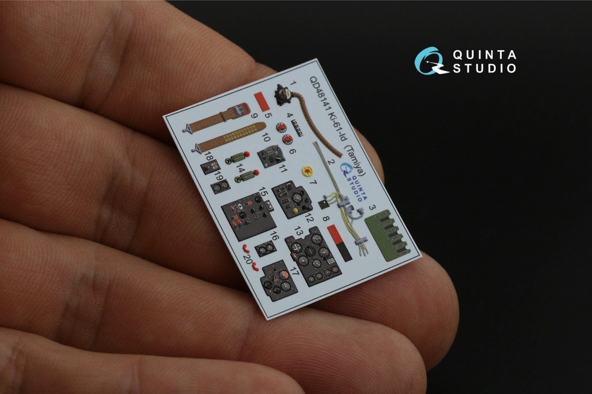 Quinta Studio QD48141 Ki-61-Id 3D-Printed &amp;amp; colored Interior on decal paper (Tamiya) 1/48 – Bild 9