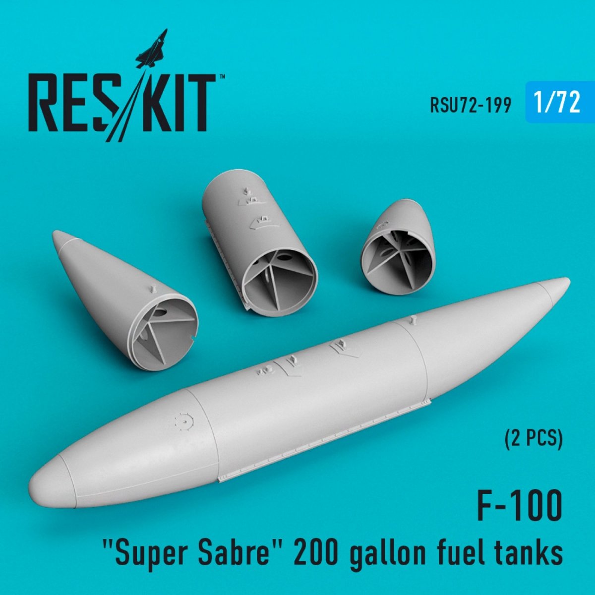 RESKIT RSU72-0199 F-100 "SUPER SABER" 200 GALLON FUEL TANKS 1/72