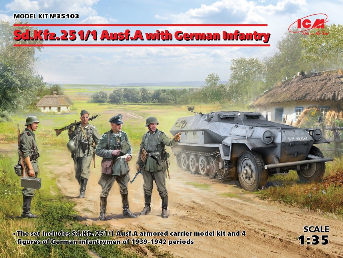 ICM 35103 Sd.Kfz.251/1 Ausf.A avec l'infanterie allemande (1/35)