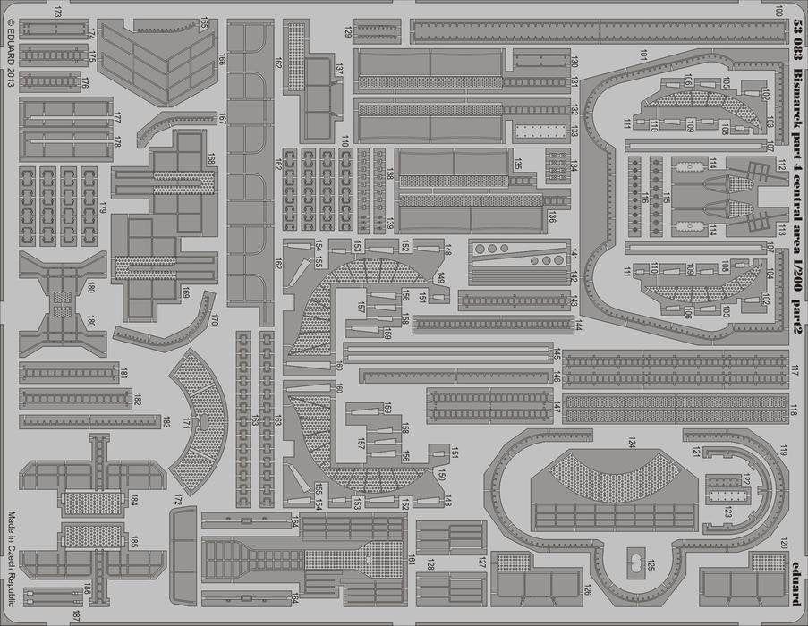 Eduard 53083 Bismarck part 4 - central area 1/200 TRUMPETER – obrázek 2