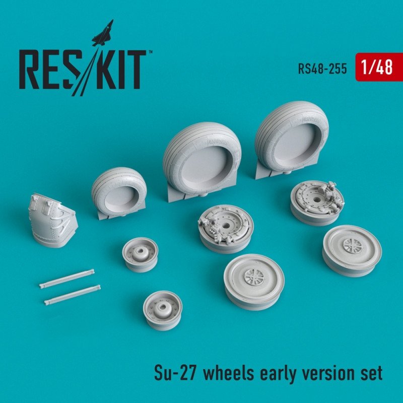 RESKIT RS48-0255 Roues Su-27 version initiale, échelle 1/48