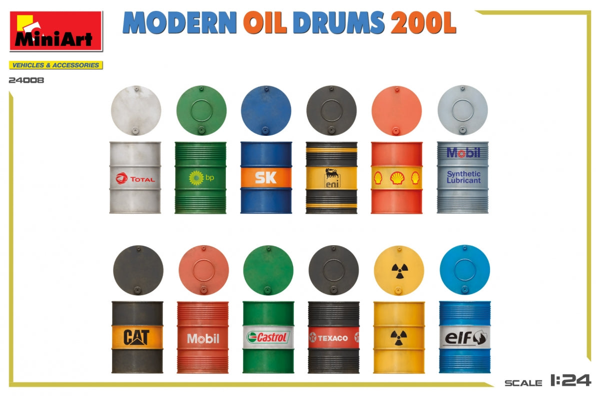 MiniArt 24008 MODERN OIL DRUMS 200L 1/24 – imagen 3