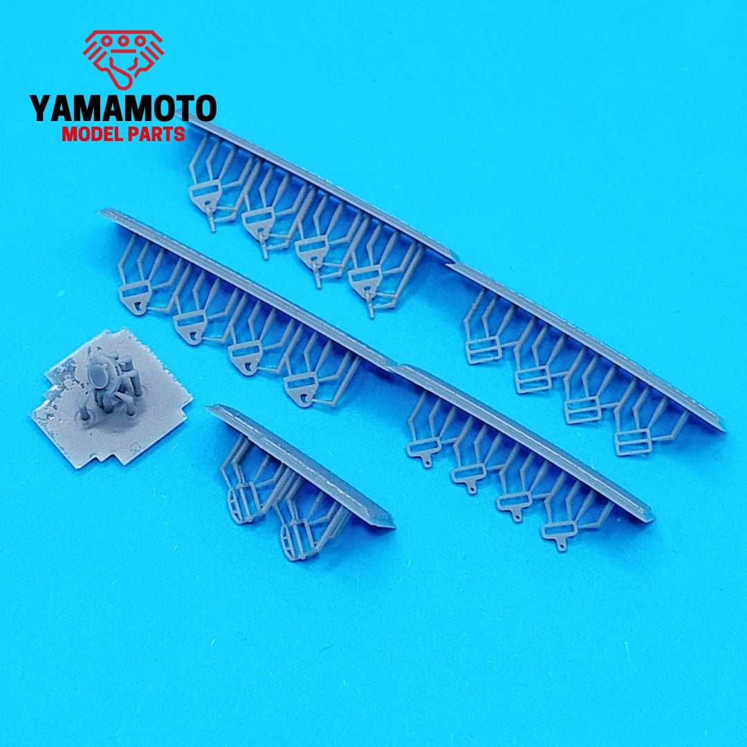 Yamamoto YMPTUN117 Racing Seatbelts 4 Points Set 2 - Blue &amp;amp; Green 1/24 – image 4