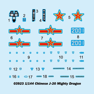 Trumpeter 03923 Chinese J-20 Mighty Dragon 1/144 – image 6