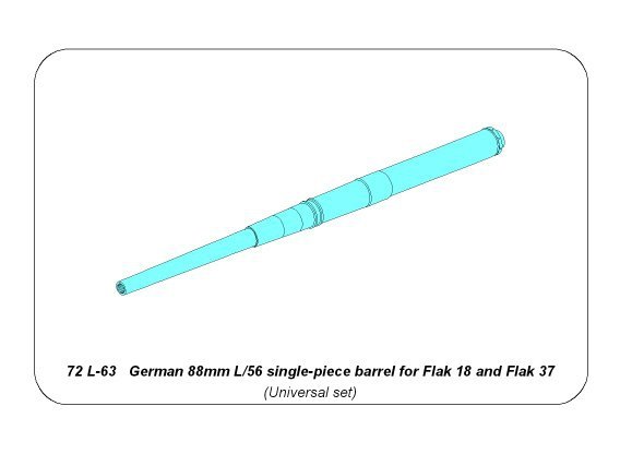 Aber 72L-63 One-piece barrel 88mm L/56 1/72 – image 3