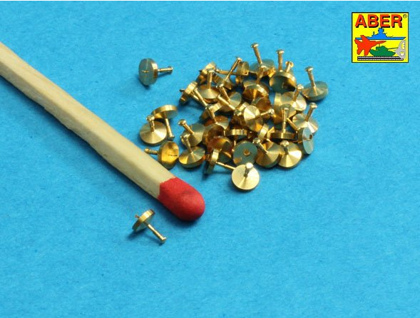 Aber 16106 Turned rivets 0.9 x1.3 x 0.5mm 40 pcs. (1/16)