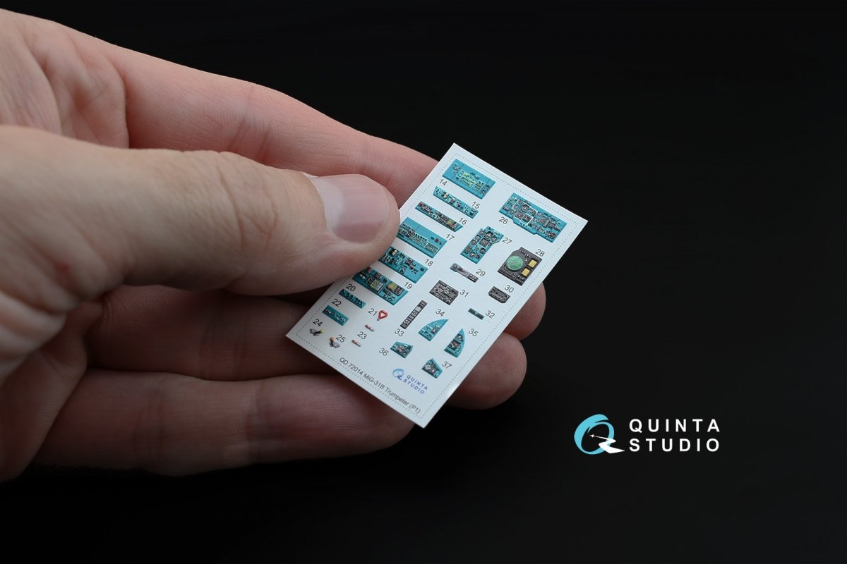 Quinta Studio QD72014 MiG-31B 3D-Printed &amp;amp; colored Interior on decal paper (for Trumpeter kit) 1/72 – immagine 2