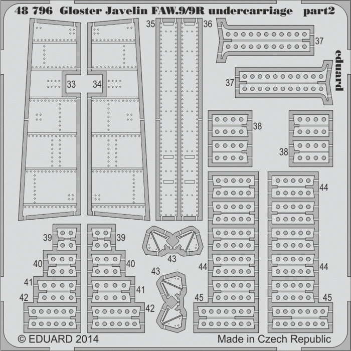 Eduard 48796 Gloster Javelin FAW.9/9R undercarriage AIRFIX 1/48 – immagine 2