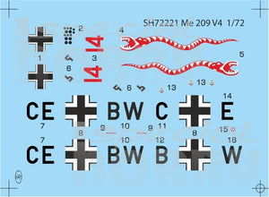 Special Hobby 72221 Messerschmitt Me 209V-4 1/72 – obrázek 4