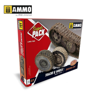 AMMO de Mig Jimenez 7808 SUPER PACK CHENILLES ET ROUES