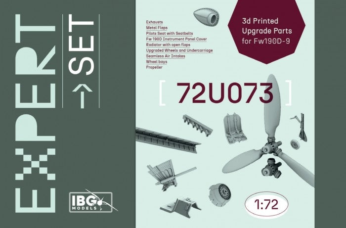 IBG 72U073 3d Printed Upgrade Parts for Fw190D-9 1/72