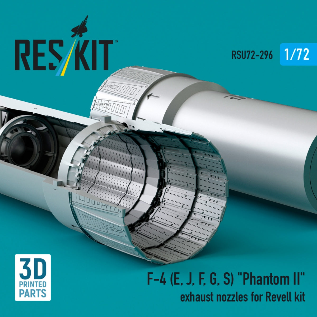 RESKIT RSU72-0296 F-4 (E, J, F, G, S) &amp;quot;Phantom II&amp;quot; exhaust nozzles for Revell kit (3D Printed) 1/72 – image 2