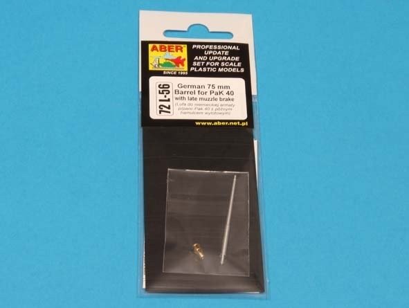 Aber 72L-56 German 75mm gun barrel for PaK40 with late muzzle brake 1/72 – image 3