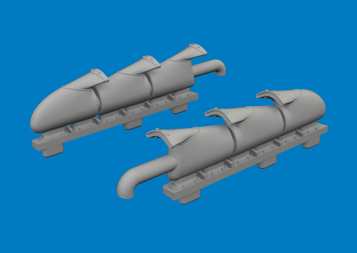 Eduard SIN67238 Supermarine Spitfire Mk.Vb - Big Sin Set with Fishtail Exhausts for EDUARD 1/72 – imagen 2