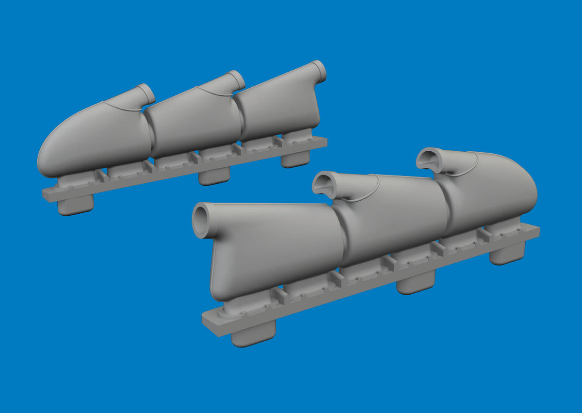 Eduard SIN67237 Supermarine Spitfire Mk.Vb Big Sin Set with Rounded Exhausts for EDUARD 1/72 – imagen 6