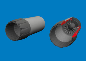 Eduard 672462 F-14D exhaust nozzles PRINT for Tamiya 1/72 – zdjęcie 2