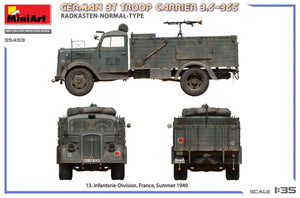 Miniart 35453 German 3t Troop Carrier 3.6-36S Radkasten-Normal-Type 1/35 – image 6