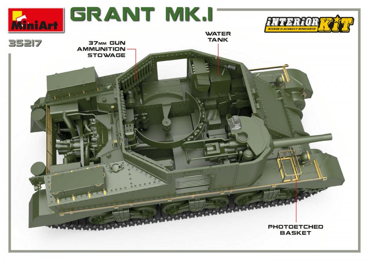 MiniArt 35217 Grant Mk.I w/interior 1/35 – image 14