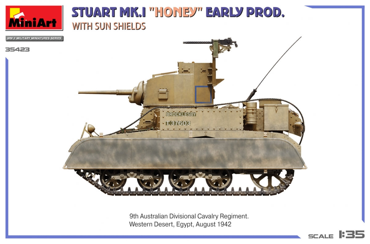 MiniArt 35423 Stuart Mk.I “Honey” Early Production w/Sun Shields 1/35 – image 5