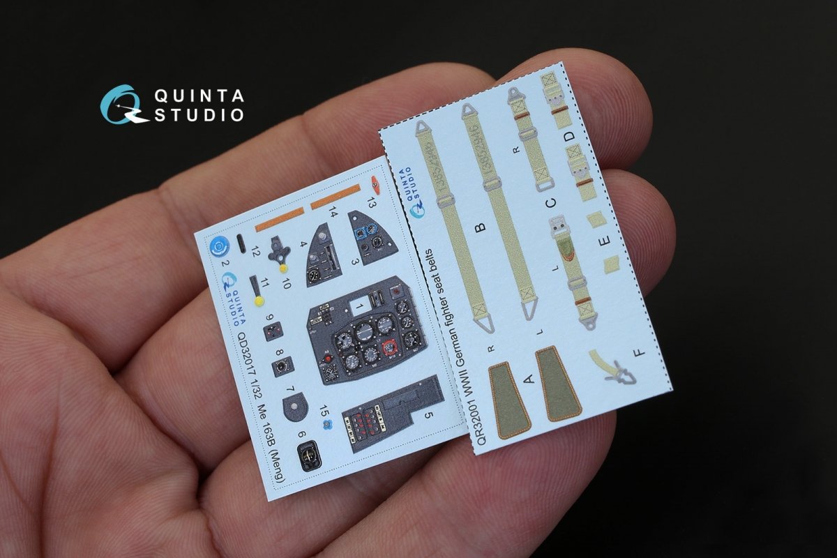 Quinta Studio QD32017 Me 163B 3D-Printed &amp;amp; coloured Interior on decal paper (for Meng kit) 1/32 – zdjęcie 2