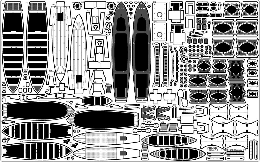Pontos 23007F1 HMS RODNEY 1942 Detail Up Set 1/200 – image 28