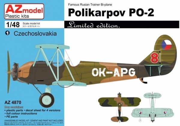 AZmodel AZ4870 Polikarpov Po-2 CSL,Yugoslavia,DDR 1/48