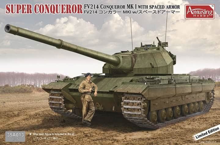 Amusing Hobby 35A013 Super Conqueror FV 214 Conqueror Mk I with spaced armor 1/35