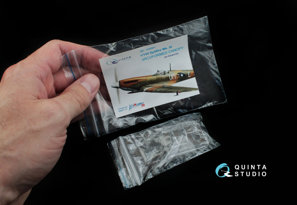 Quinta Studio QC144001 Spitfire Mk.IX vacuuformed clear canopy, 3 pcs (for Eduard kit) 1/144 – zdjęcie 5