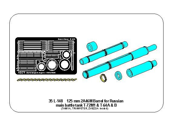 Aber 35L-148 125mm 2A46M Barrel for Russian Tank T-72M1 &amp;amp;amp;amp;amp;amp;amp;amp;amp; T-64A/B 1/35 – imagen 17
